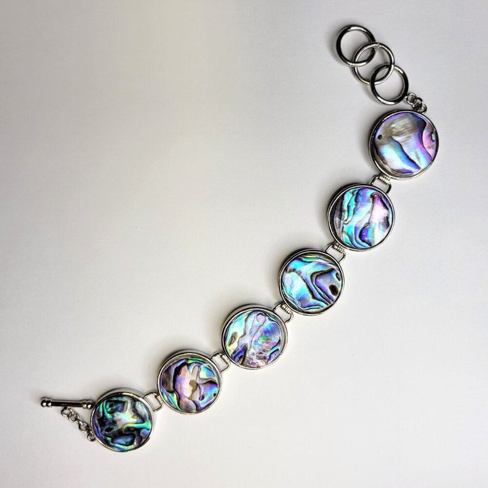 Unique Abalone Biwa Shell Bracelet